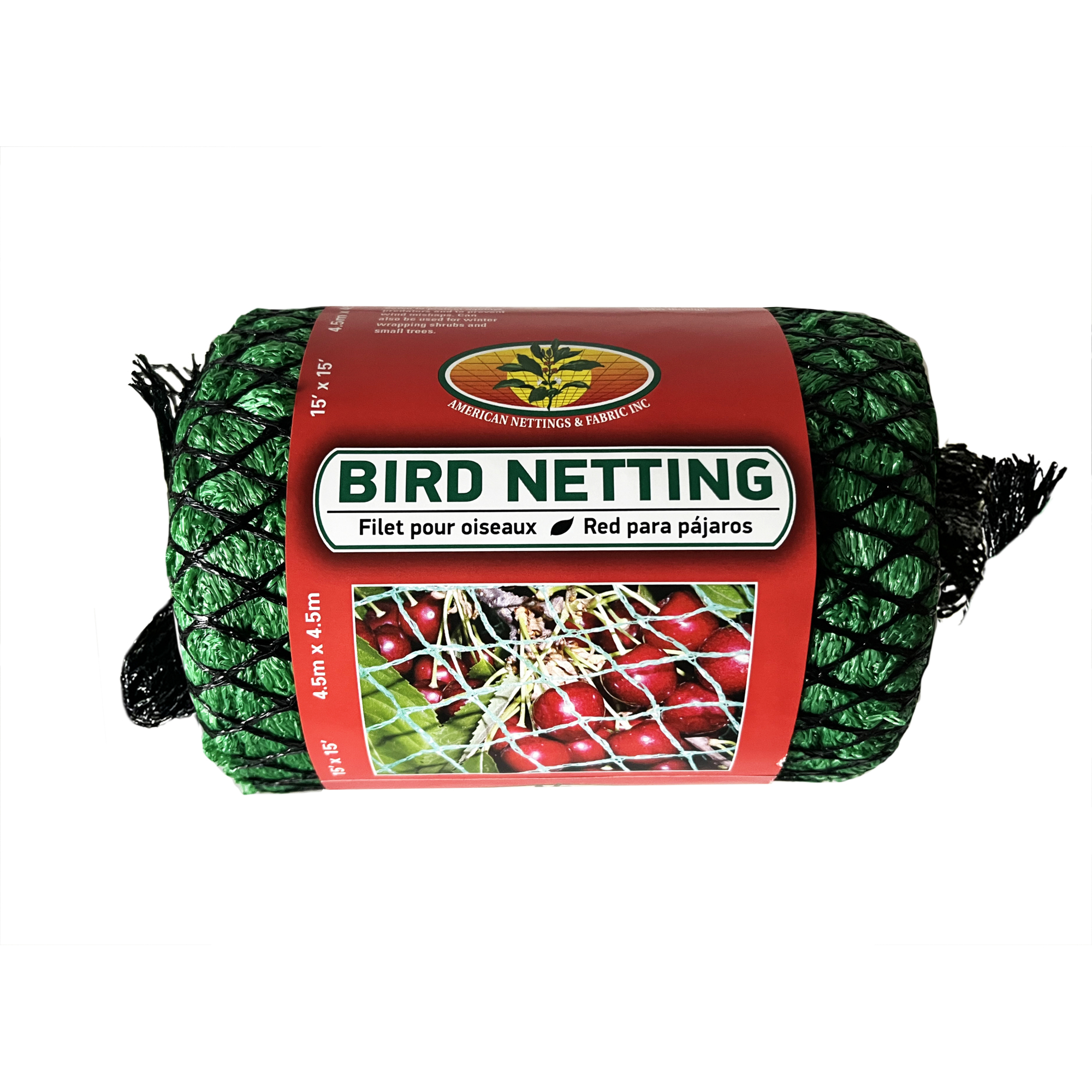 American Nettings & Fabric, Inc., Knitted Bird Netting 15ft.x15ft. (Green), Model# 00105
